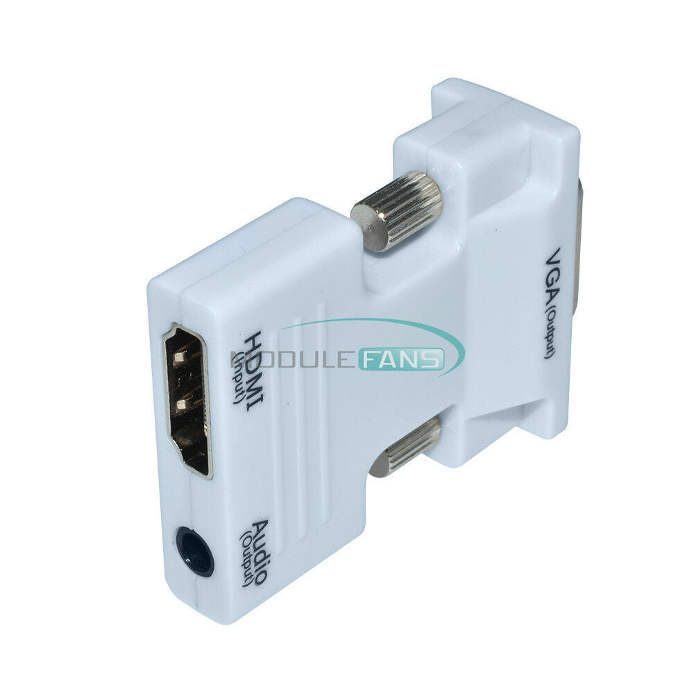 New HDMI Female to VGA Male Converter+Audio Adapter Support 1080P Signal Output