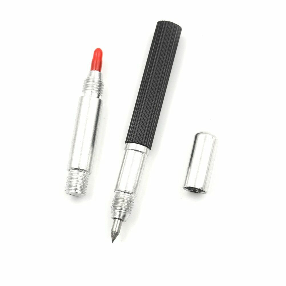 New High Quality Sharp Tungsten Steel Tip Scriber Clip Pen Ceramics Glass  136mm