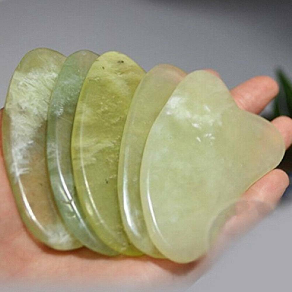 Home Gua Sha Facial Massage Chinese Medicine Natural Jade Board Scraping Tool