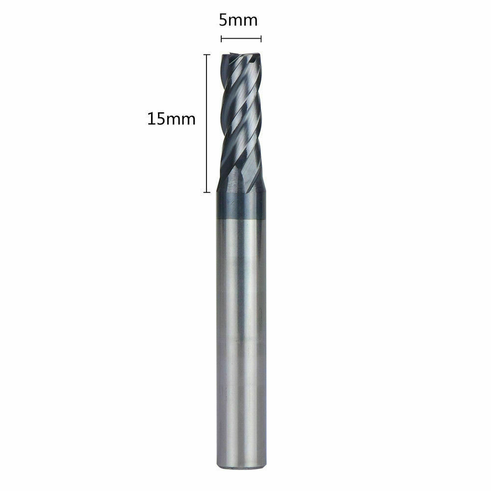 5Pcs φ5*15*50*4F CNC Milling Cutter TUNGSTEN STEEL Carbide End mill 4 Flutes