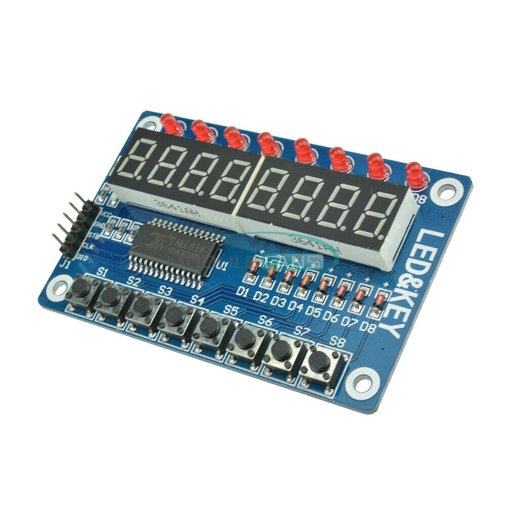 5PCS Digital 8-Bit LED Tube 8 KeyS TM1638 Display module for AVR Arduino ARM