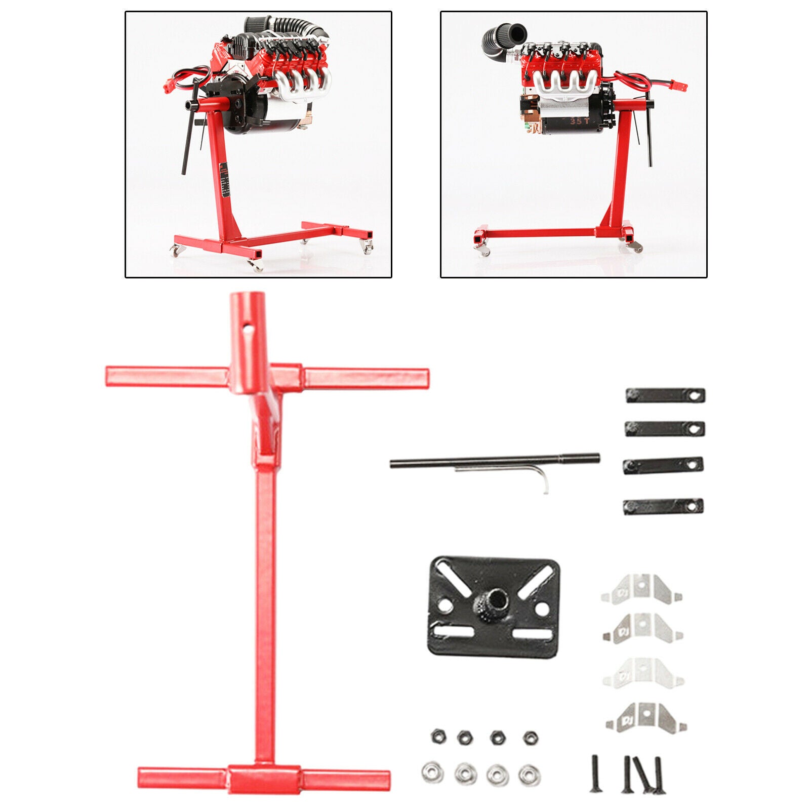 Universal Simulated Stainless Steel V8 Engine Flip Repair Bracket Tool