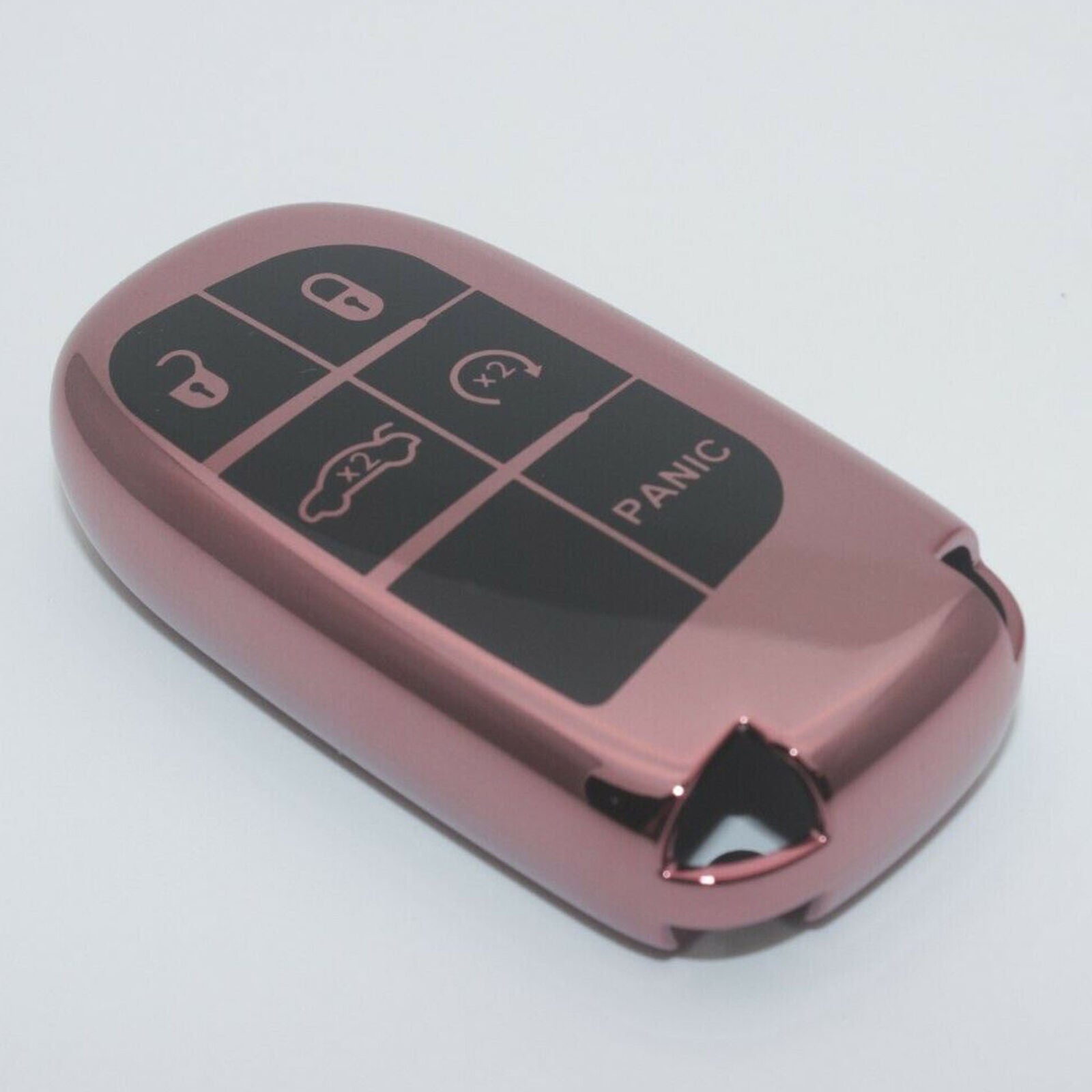 Pink TPU Full Covered Key Fob Cover for Jeep Dodge Charger Grand Cherokee Dart