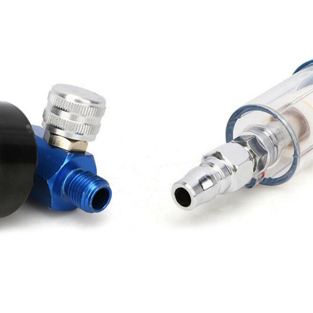 1/4" Pneumatic Air Filter Regulator w 43mm Pressure Gauge Easy to Install
