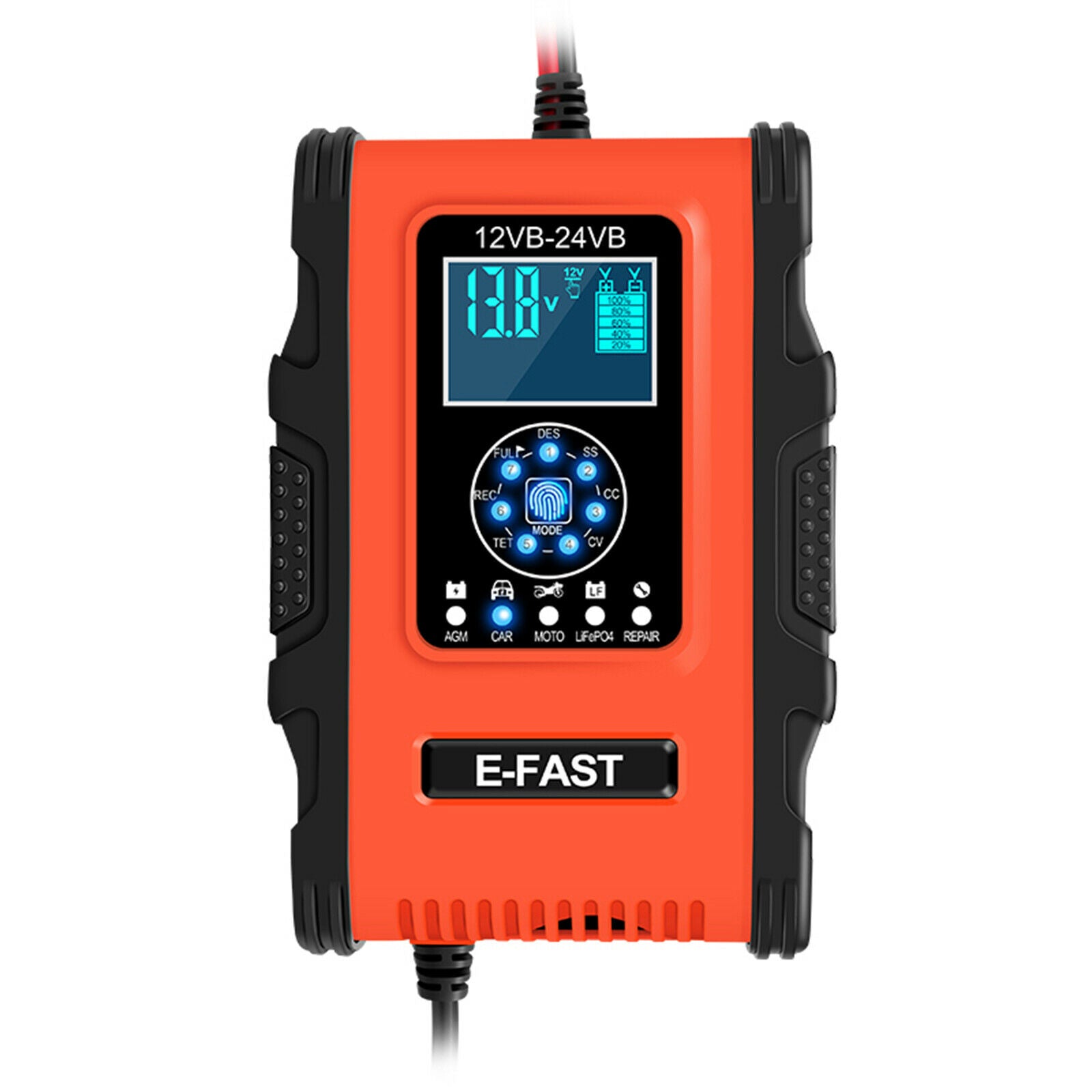 Car Battery Charger 24V 6A Automatic Motorcycle Charging Lead Acid Batteries