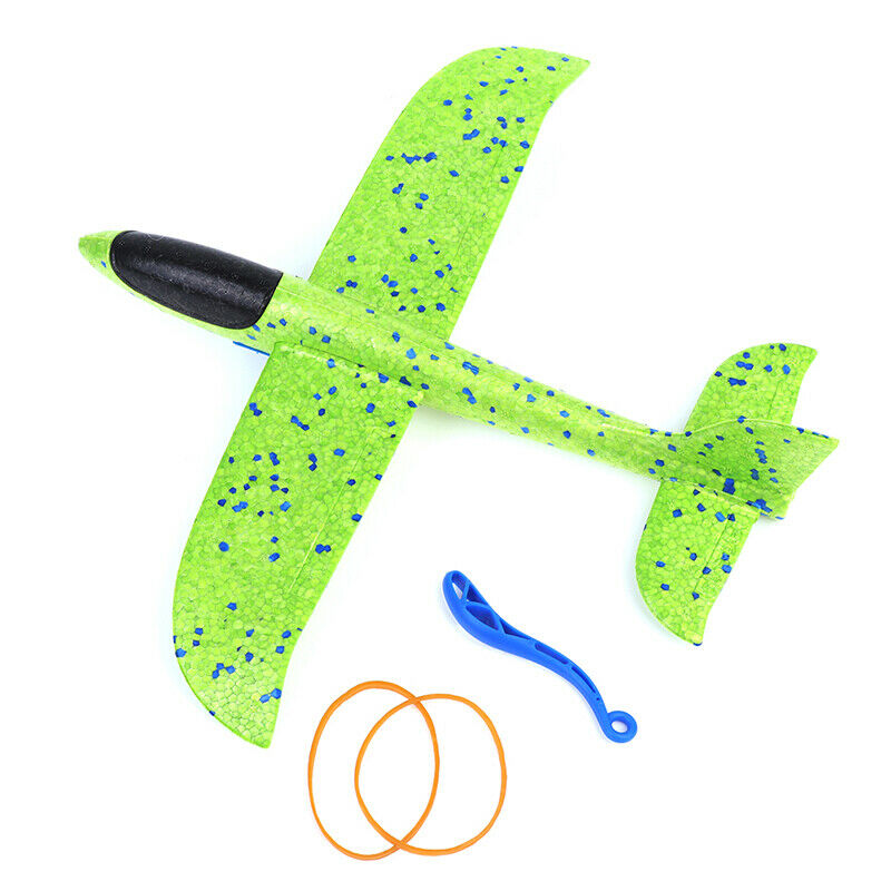 Foam Hand Throw Airplane Rubber Band Ejection Outdoor Launch Glider Pla.l8