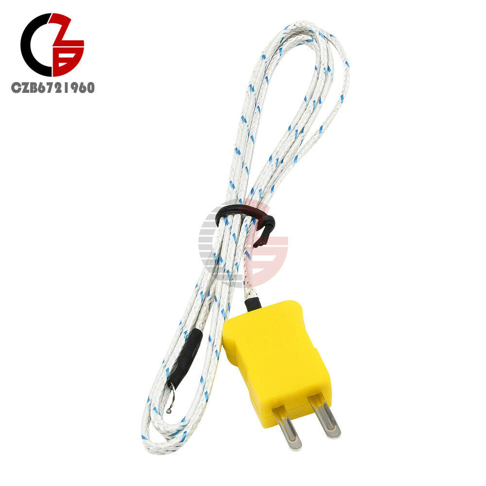 Wire Digital Thermometer 100CM 1M K-type Thermocouple Sensor Probe Test
