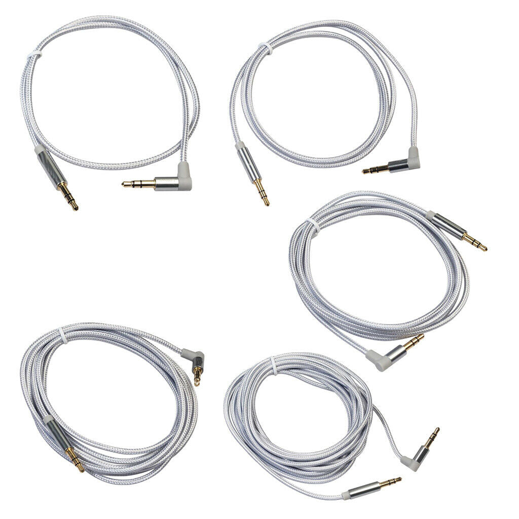 3.5mm Audio Cable Nylon Braided Male to Male Aux Cord 50cm
