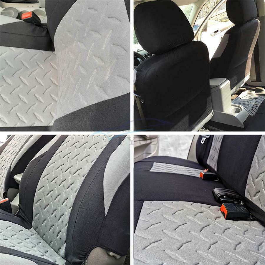 9Pieces Dirtproof Polyester Car Seat Covers For Detachable Headrest Bucket Seats