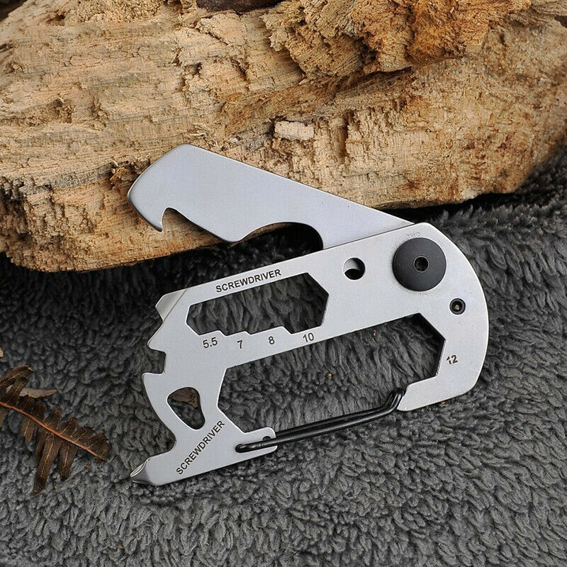 Multifunction Climbing Carabiner EDC Keychain Gear Outdoor Tools Camping Hik SJ