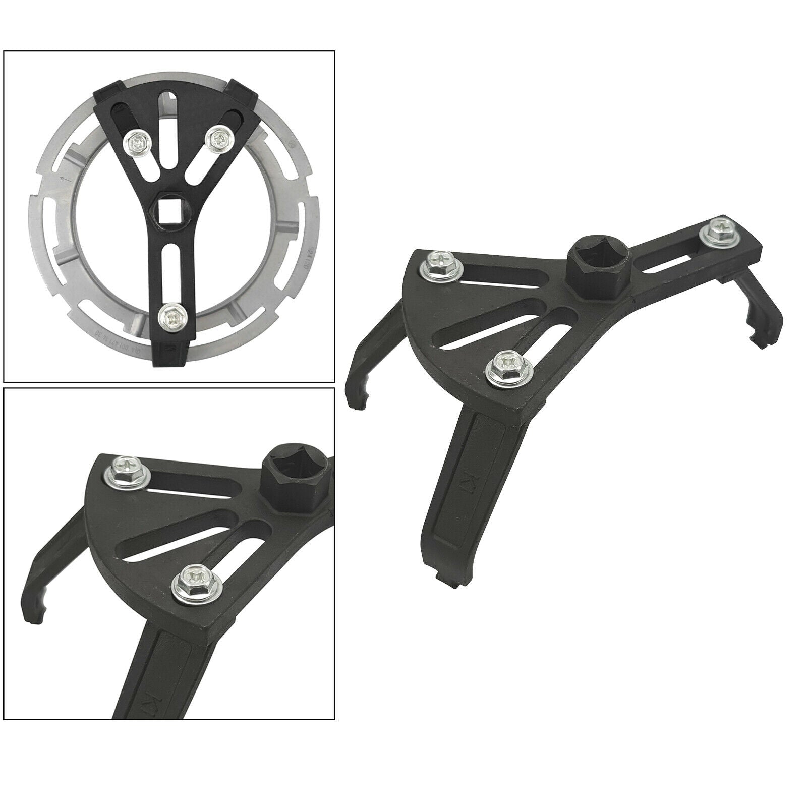 Steel Fuel Pump Removal Fuel Tank Repair Spanner Tool Kit 13.5-18.2cm Black