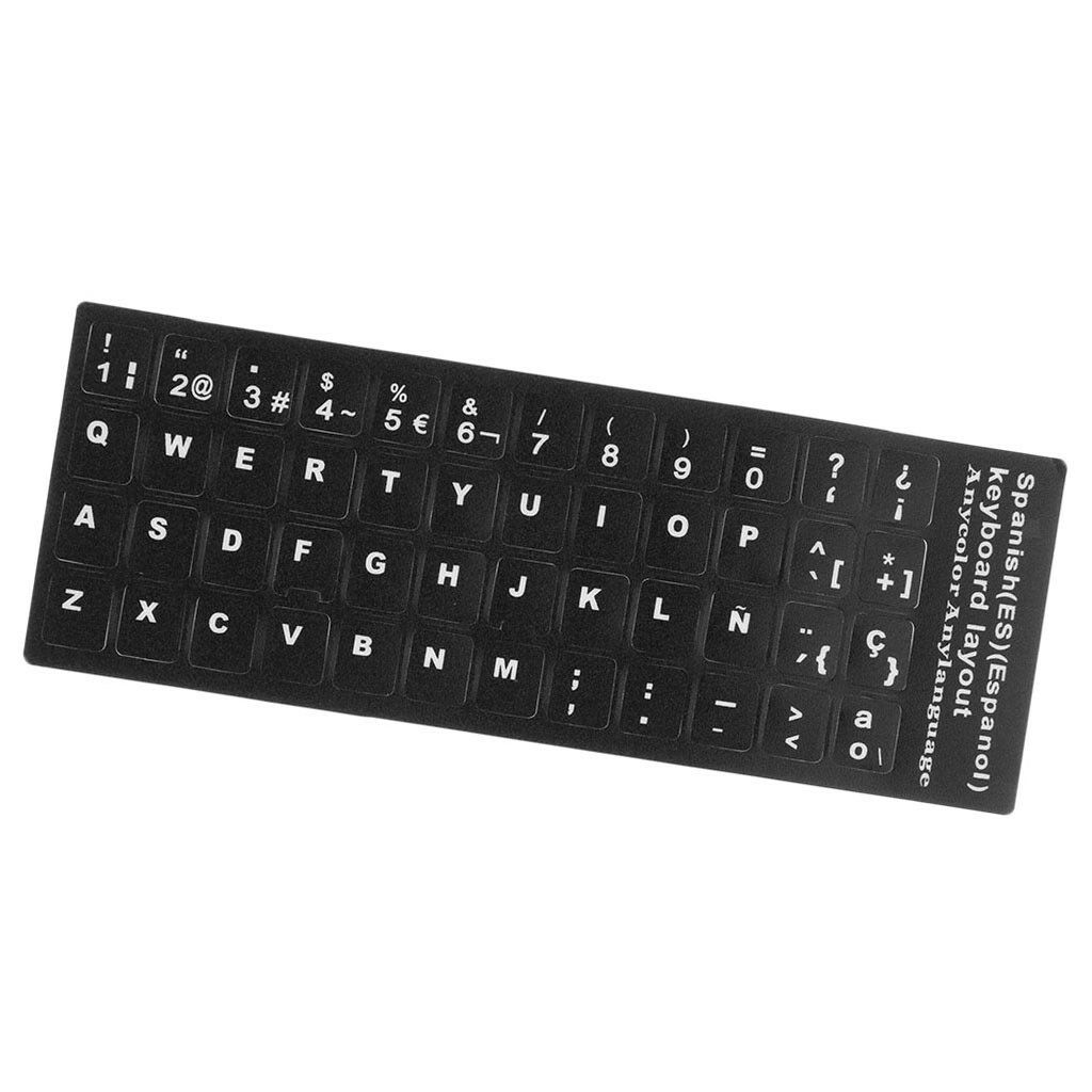 Spanish Non-Transparent Keyboard Stickers Guard Film Protector for Computer