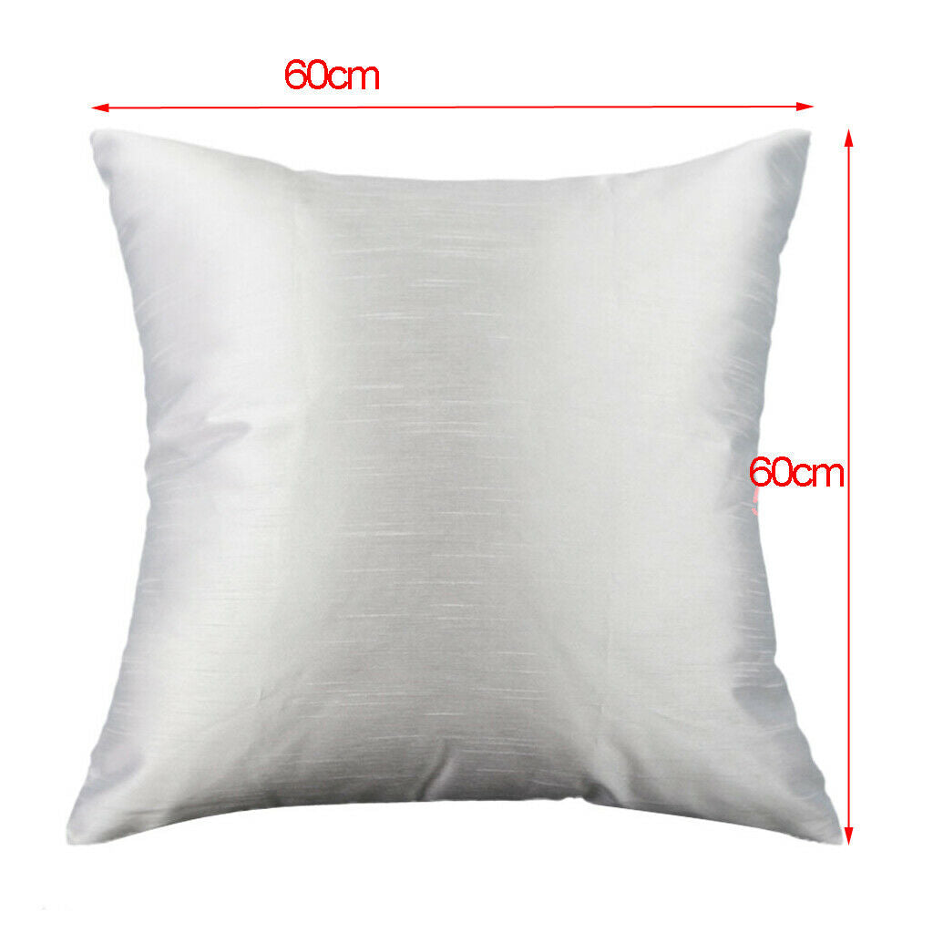 2 Pieces Solid Color Pillow Case 60X60cm, Easy to Remove, Machine Washable