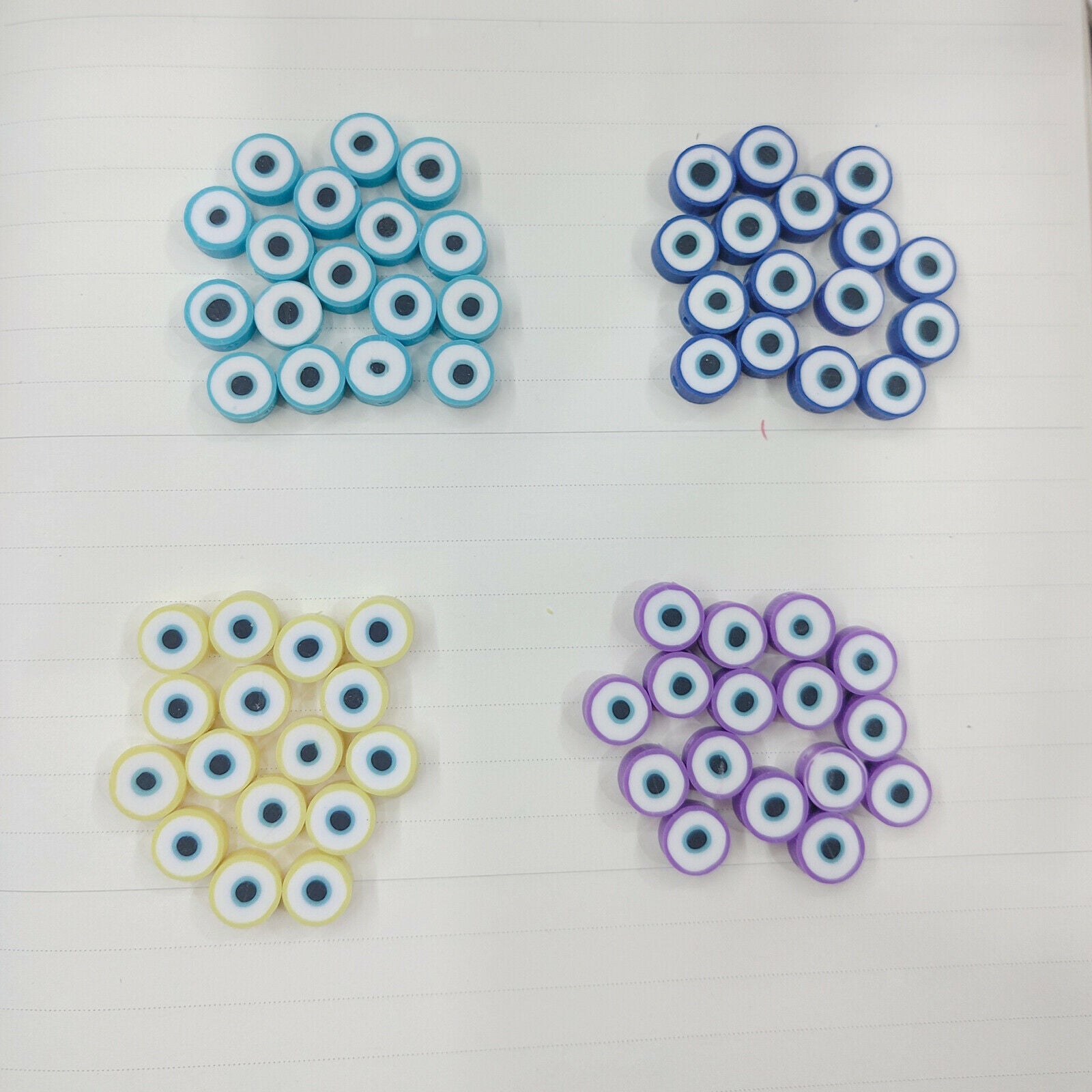 100Pcs Evil Eye Beads for Jewelry Making Bracelet DIY Necklace Ornaments