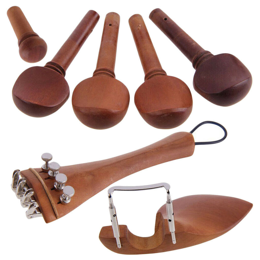4/4 Vioiln Set Peg+Fine Tuning+Tail Nail+Tail Rope+Chinrest+Screw+Tailpiece