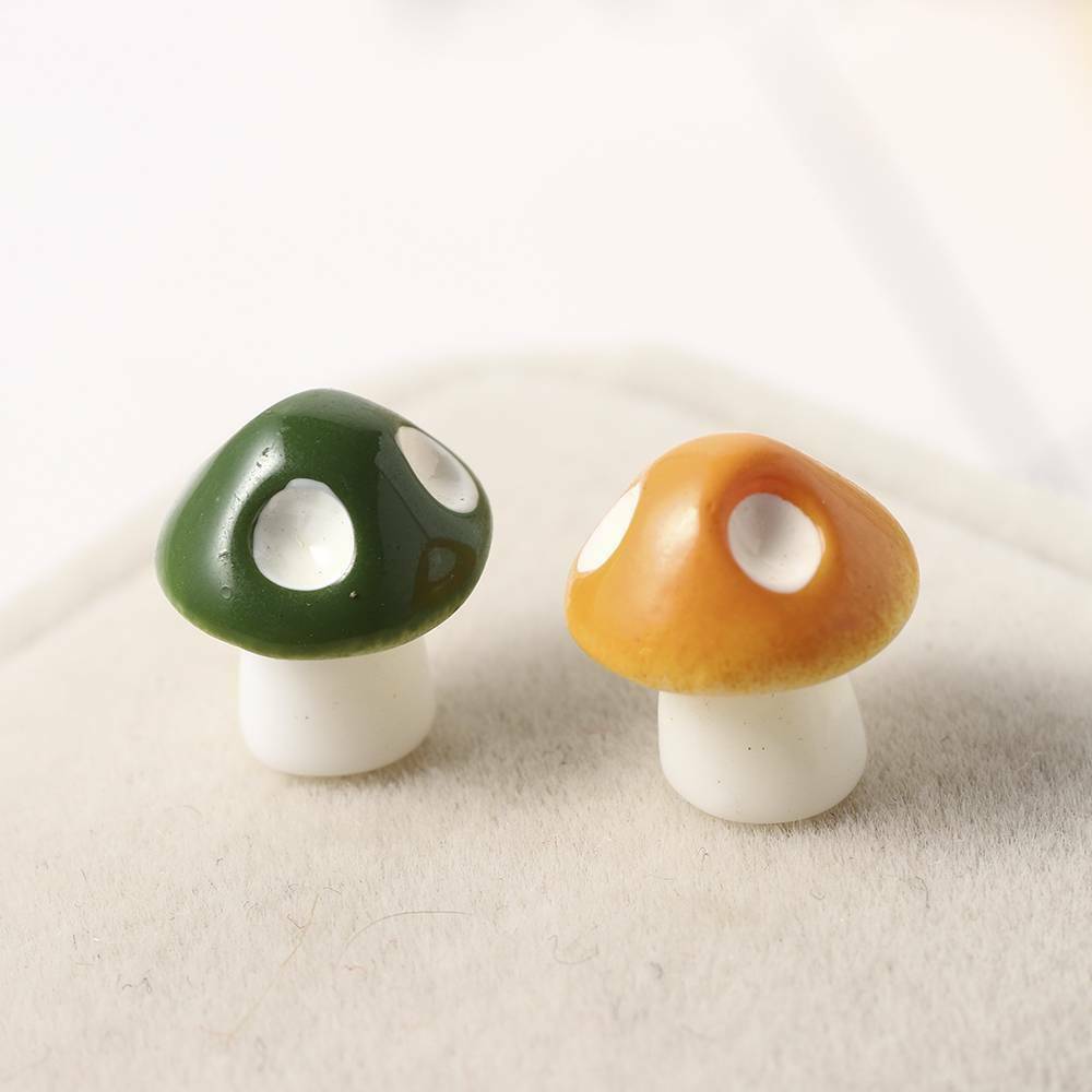 20Pcs Mini Mushroom Miniatures Set Fairy Garden Ornament Lawn Terrarium Decor