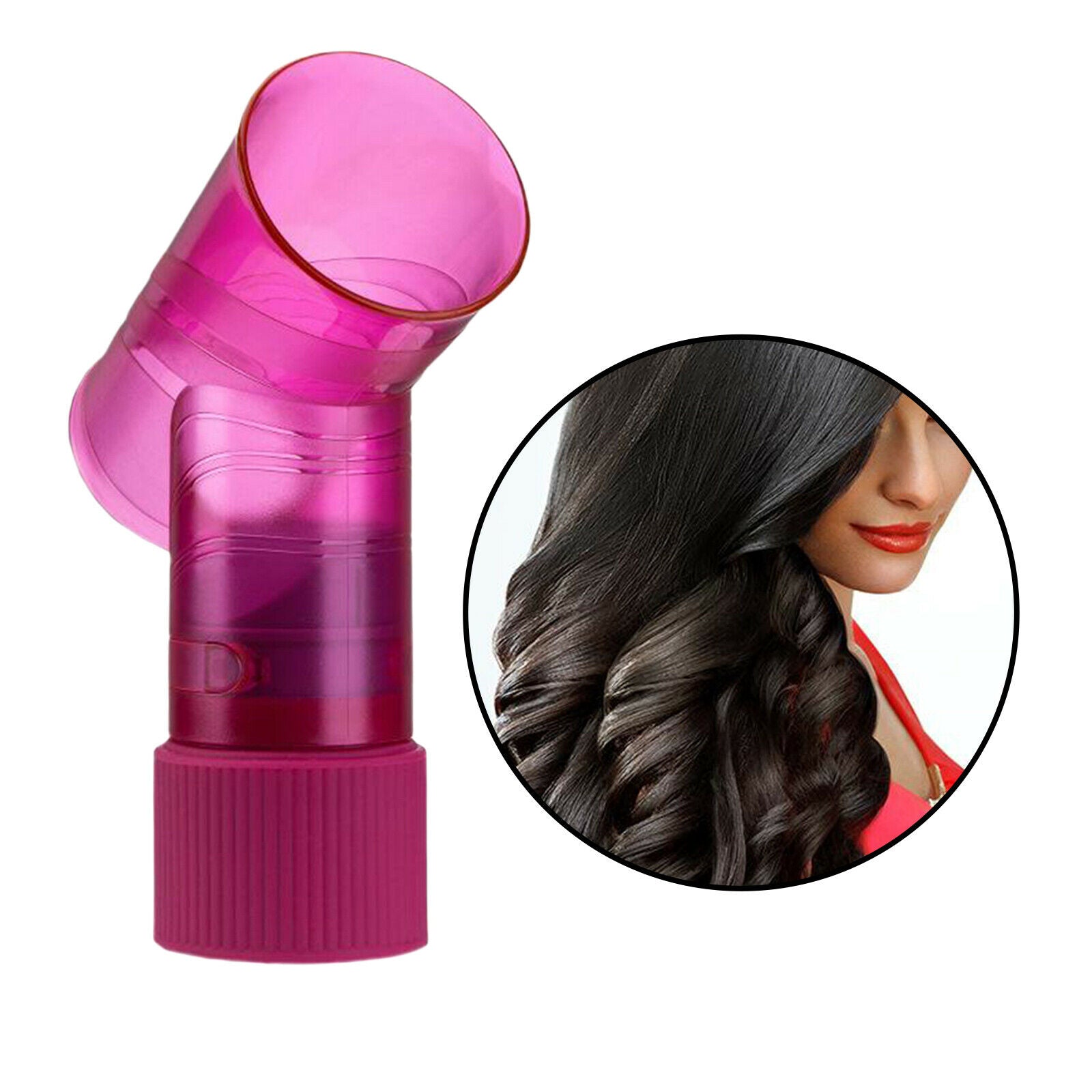 Hair Blow Dryer Wind Curl Diffuser Salon Hair Roller Drying   Pink