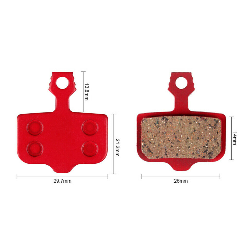 4PCs Disc Brake Pads Fit for Avid  E1-E9 X0 XX DB1/DB3/DB5   (Red)
