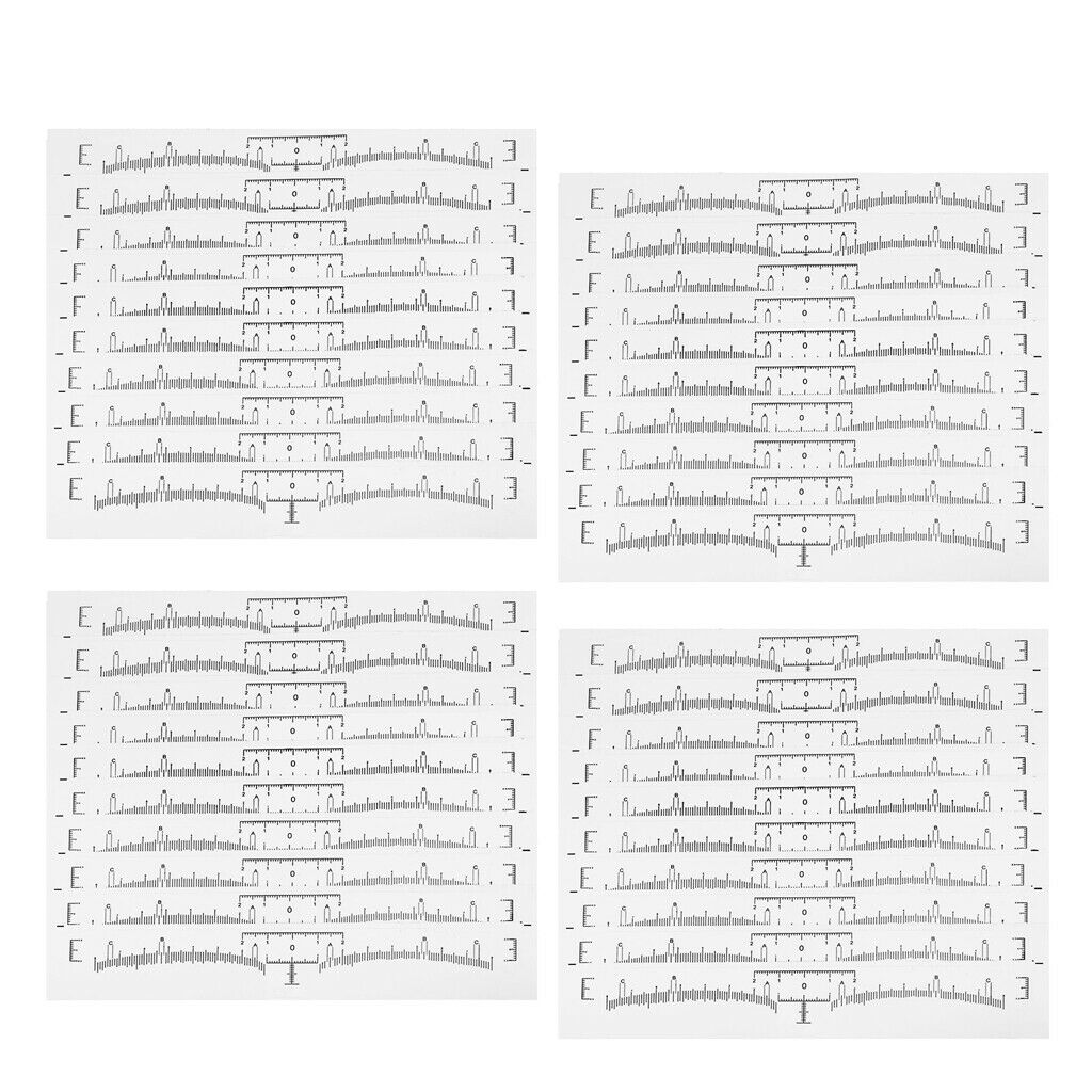 Eyebrow Rulers, 100pcs Disposable Eyebrow Ruler Stickers, Eyebrow Stencil