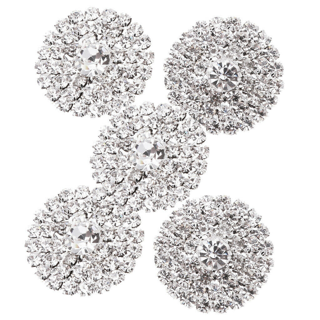5pcs 21mm Rhinestone Buttons Sew Shank Buttons For Sewing Scrapbooking