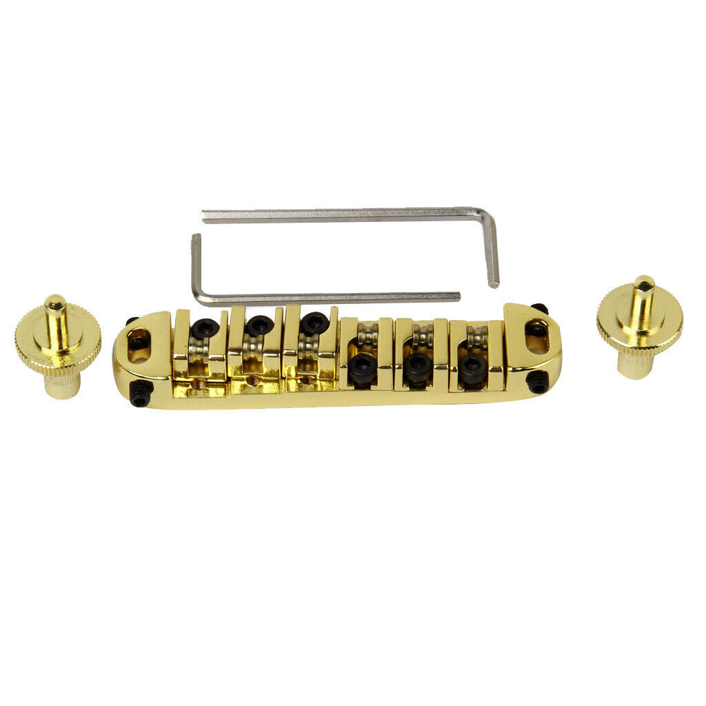 Zinc Alloy Metal Bridge Thumbwheel with Allen wrench Set for LP and Jazz Guitar