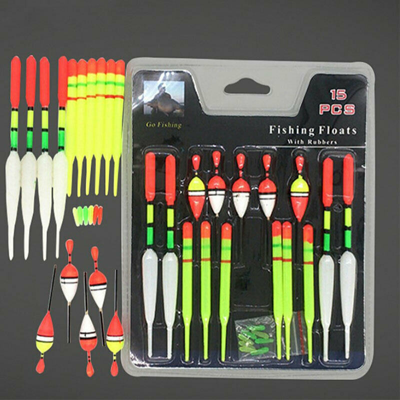 Lot/15pcs Fishing Lure Floats Bobber Slip Drift Tube Indicator Accessories SBDA