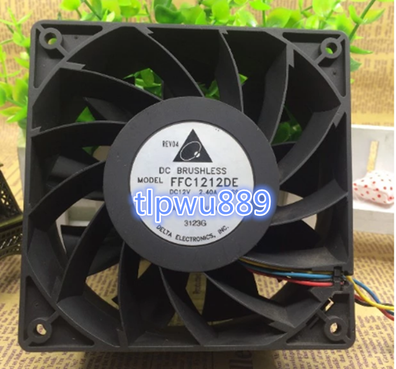 1pc For Delta FFC1212DE PWM 252CFM 12038 DC 12V 4 wires 120mm cooling fan@tlp