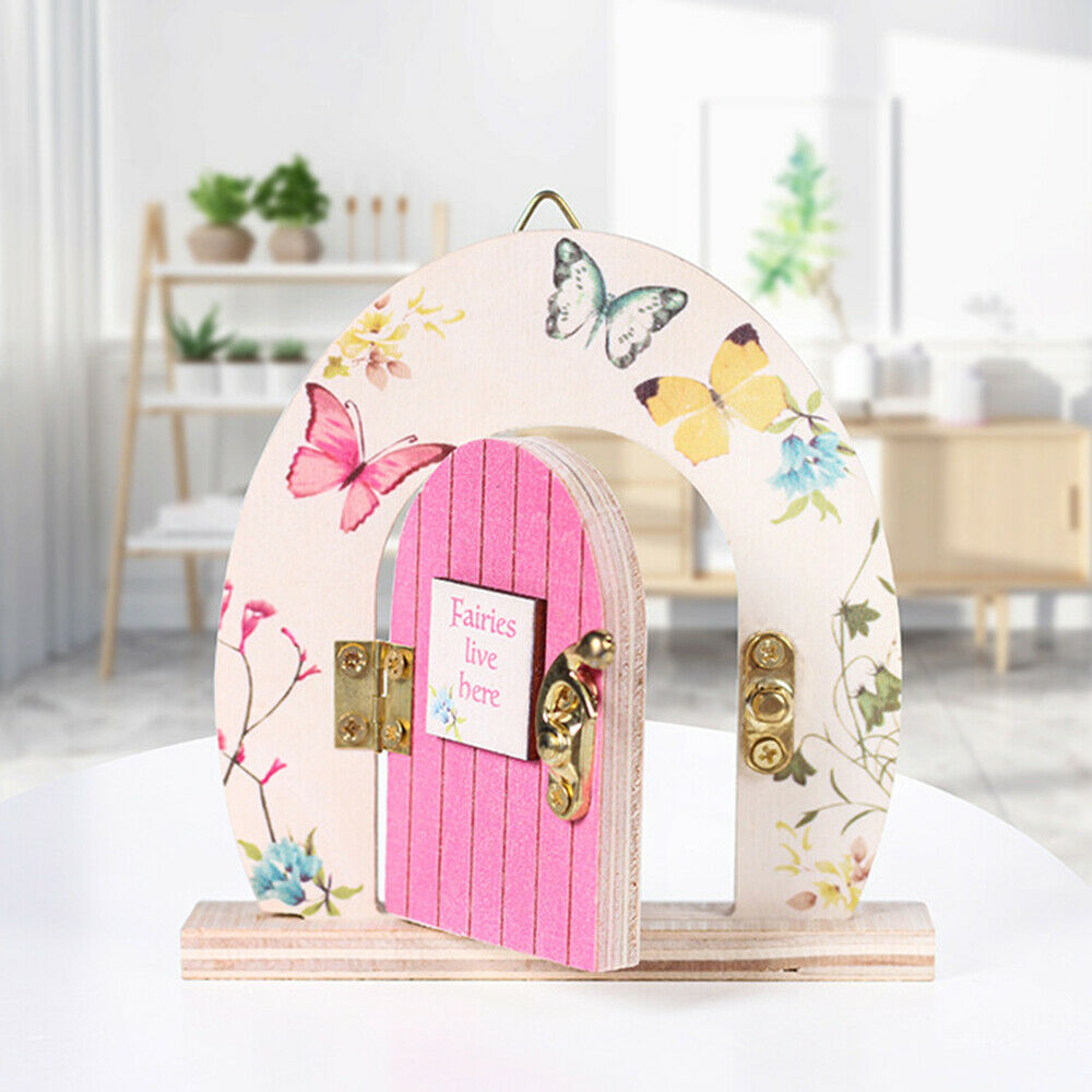 Butterfly Fairy Pink Cute Wooden Door Ornaments Home Desktop Art Decoration Gift