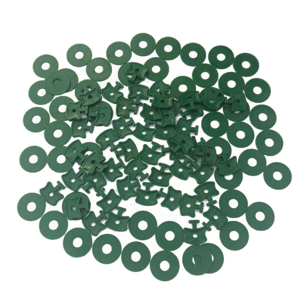 50Pcs Plastic Twist Clips w/ 10 Hanging Clips Plant Hangers Greenhouse