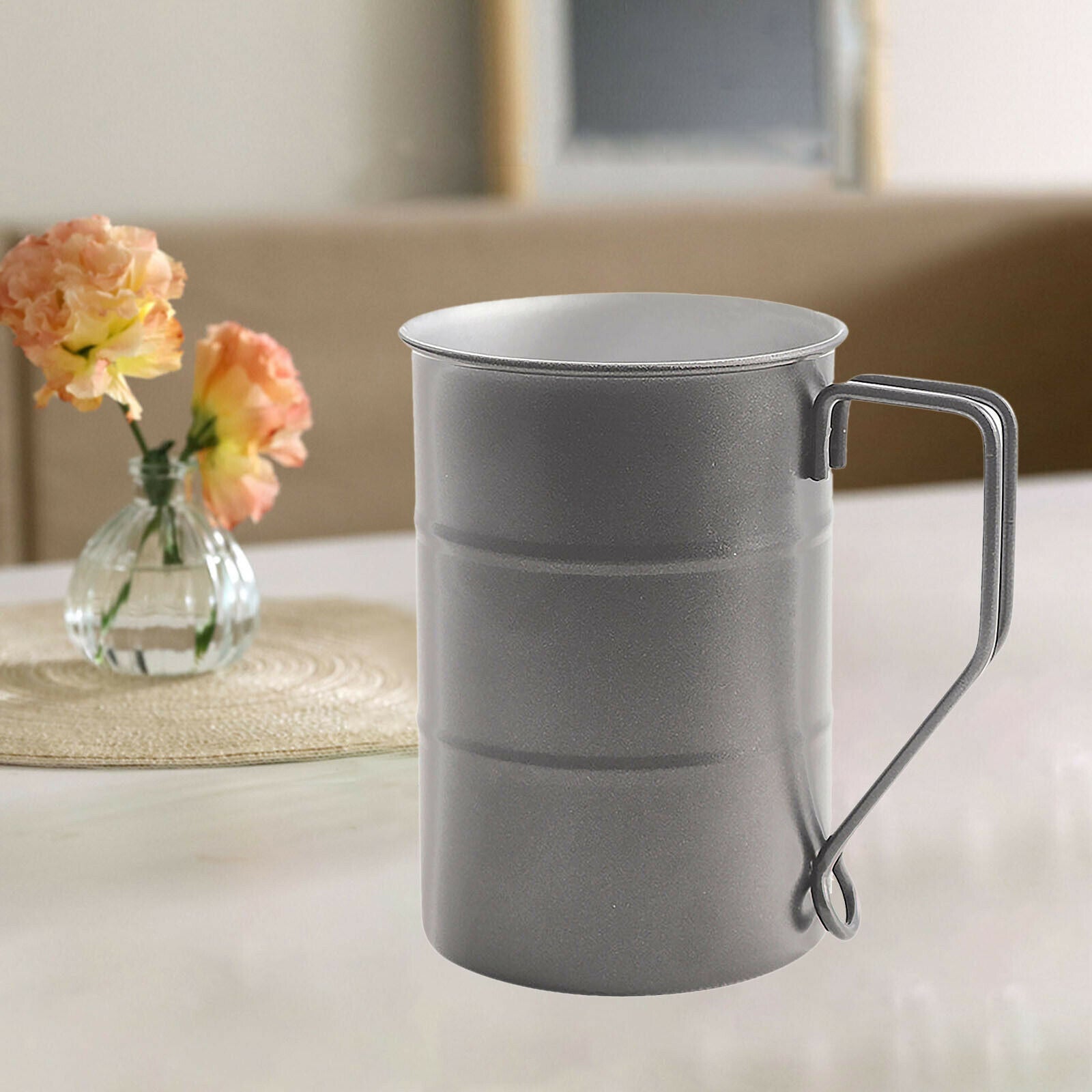 304 Stainless Steel Beer Mug with Handle Water Cup Tea Cup 400ml Household