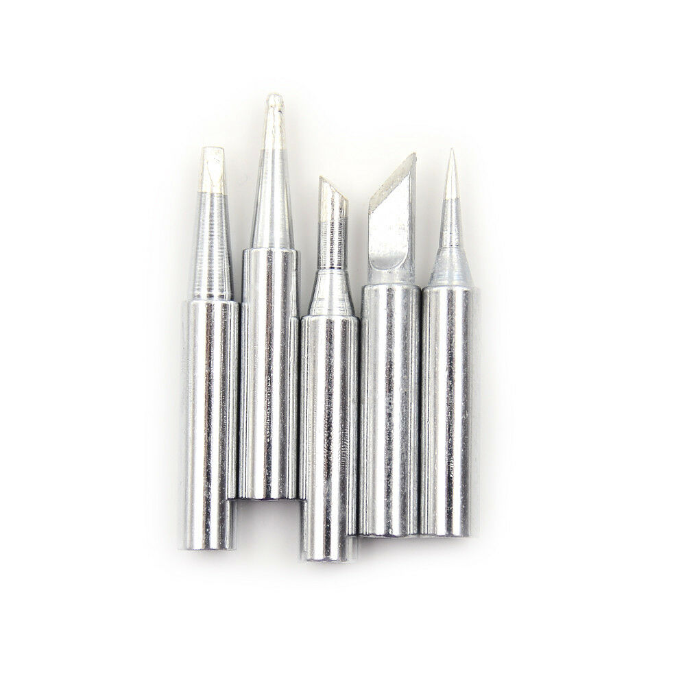 5pcs 936 Electric Brass Soldering Irons Tip Solder Station Conical Bevel T.l8