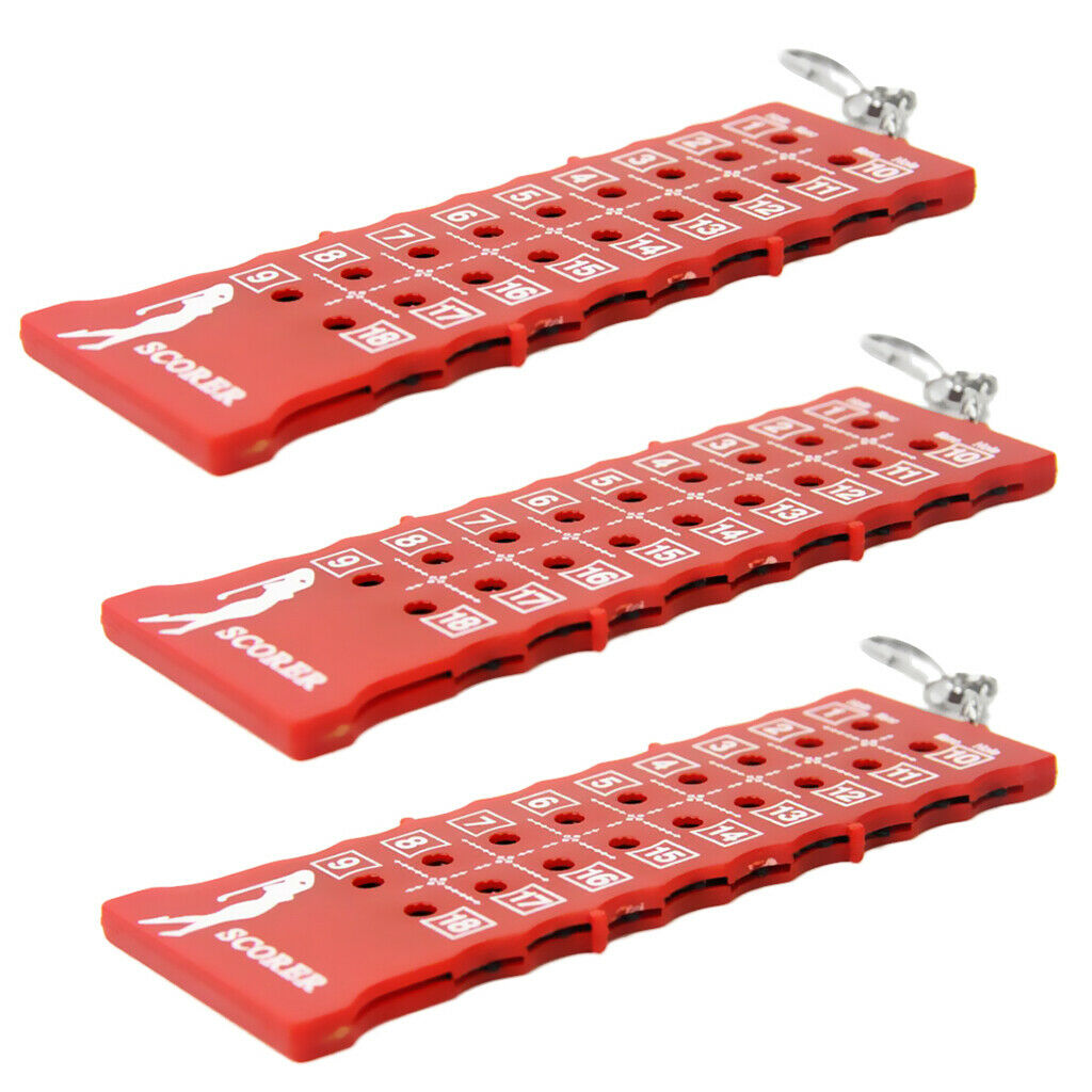 3pcs Durable Golfer Score Counter Hit Scoring Tool Accessory.