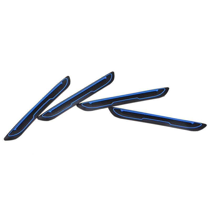 4PCS Blue Car SUV Body Door Side Anti-Collision Protector Strips Decorative Bar