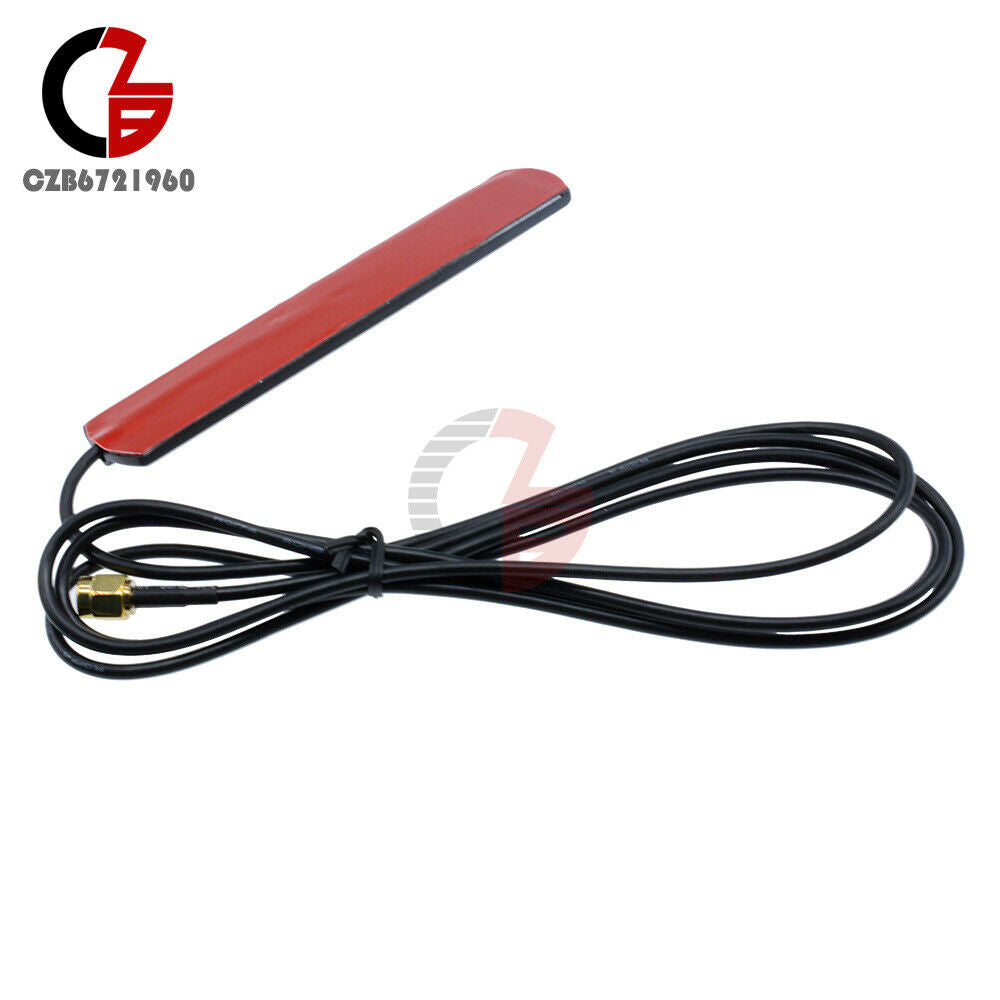 2PCS GSM GPRS Antenna 433 Mhz 2.5dbi Cable 90° SMA Male Universal DAB Patch Aeri