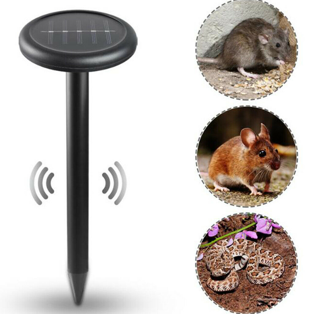 Waterproof Ultrasonic Solar Mole Repellent Repeller for Outdoor Lawn Garden