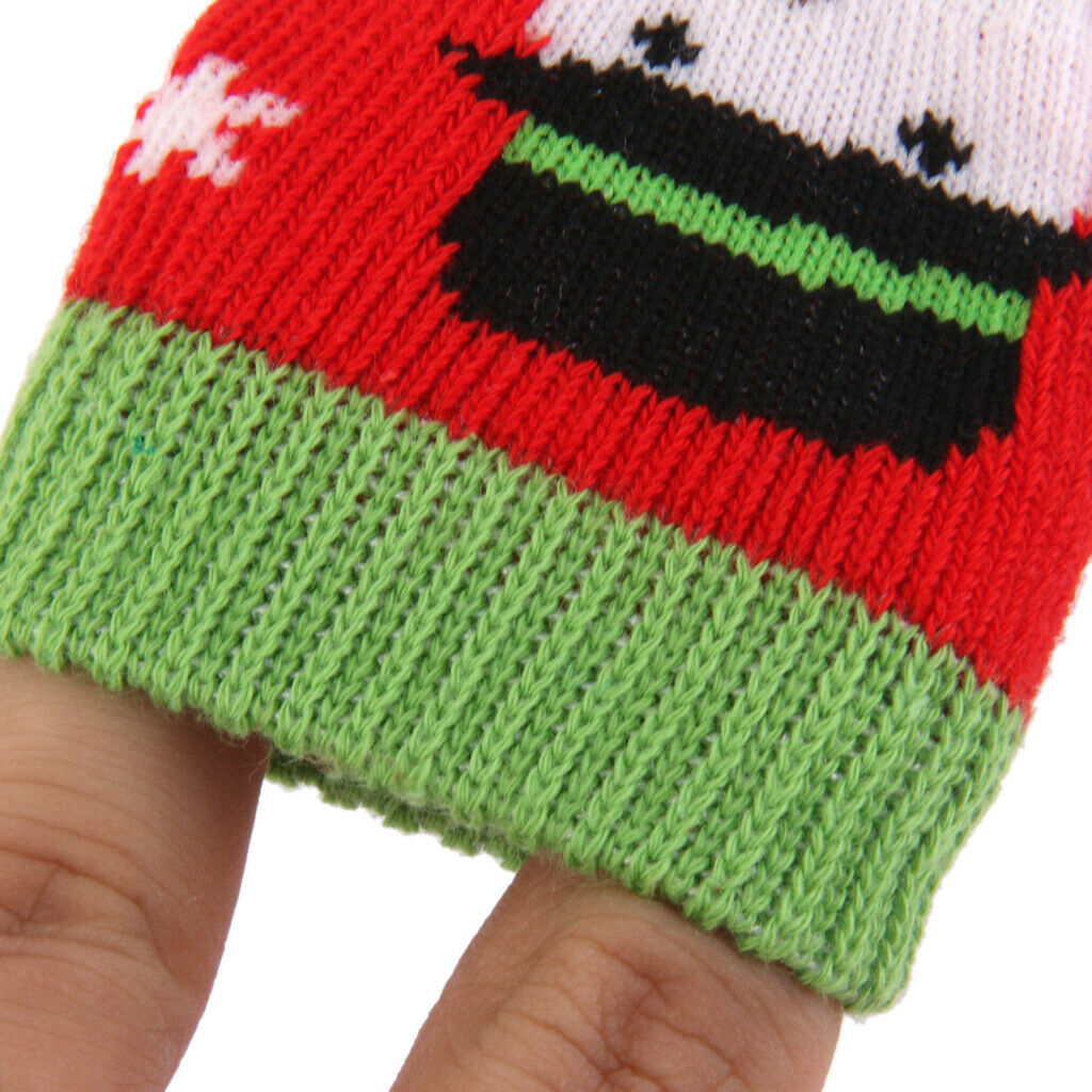 4 x Red Christmas Snowman Non Slip Dog Socks, Dog Paw Protection to Provide