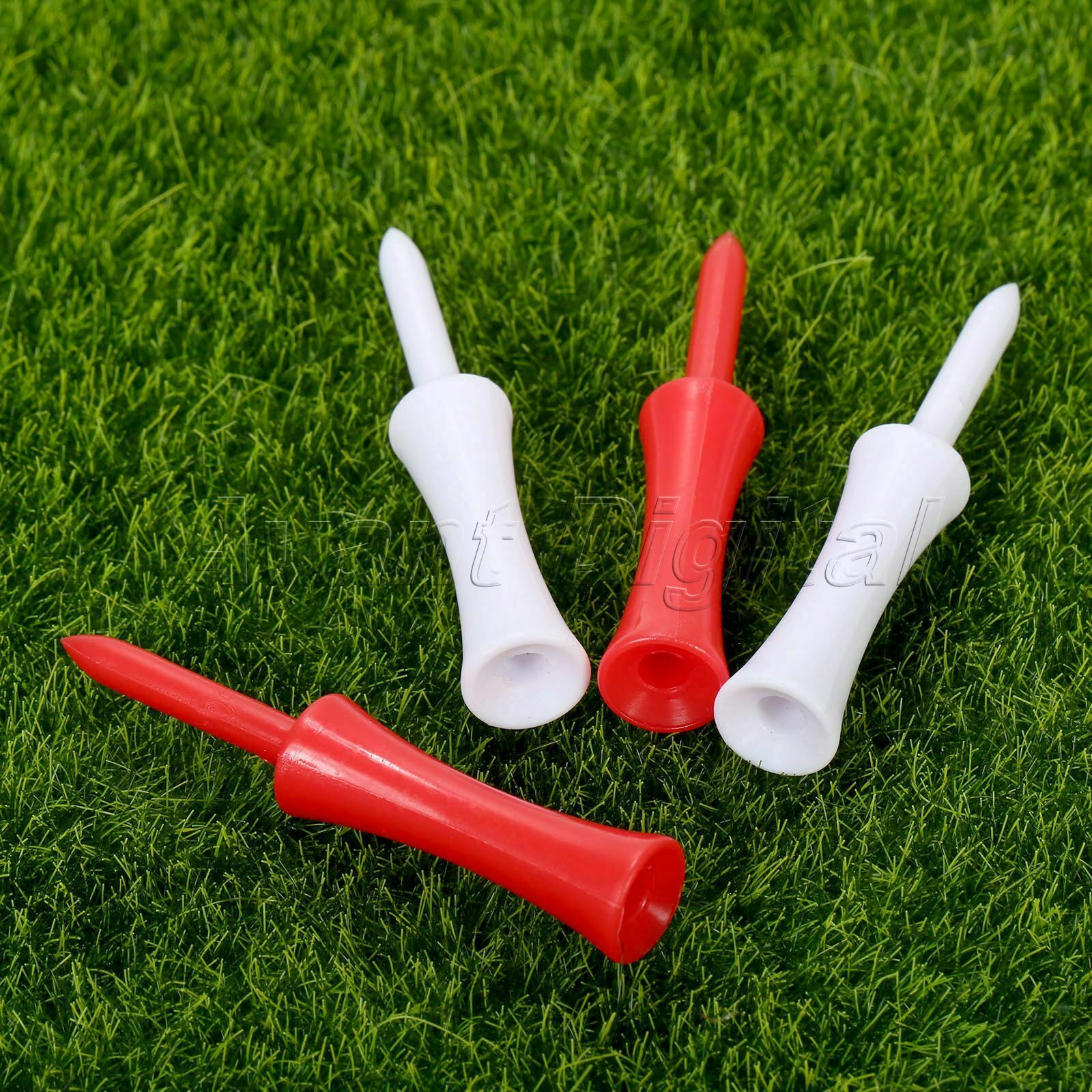 100pcs 68mm Random Color Golf Plastic Graduated Castle Tee Height Control Tee