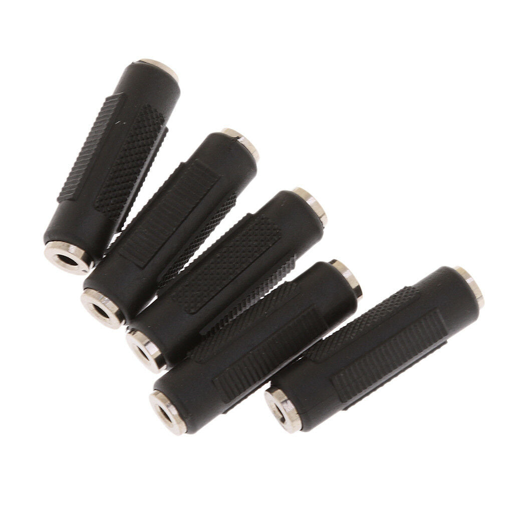 5x 3.5mm 1/8" Aux Stereo Female to Female Audio Coupler Adapter Jack Plug