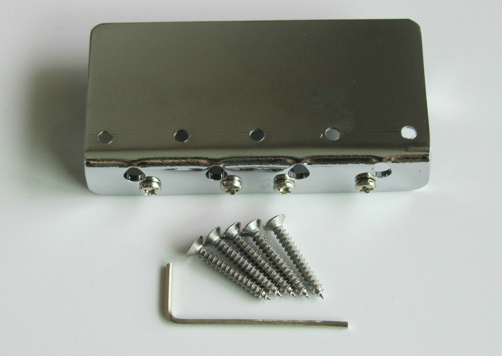 Chrome 4 String Electric J Bass or P Bass Bridge for Jazz/Precision Bass Guitar