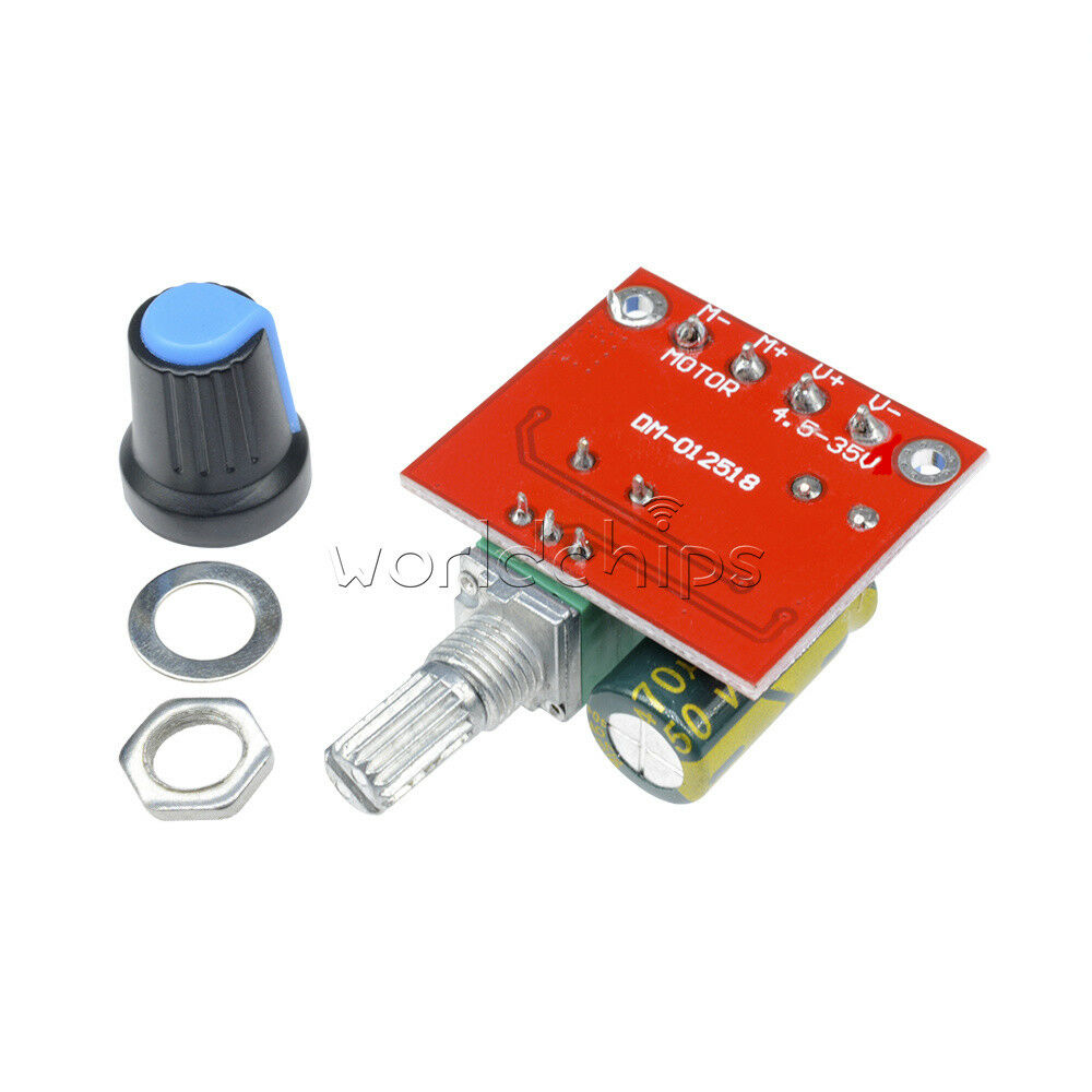 4.5V~35V 5v 6V 12V 24V 5A Mini PWM DC Motor Speed Controller Switch LED Dimmer