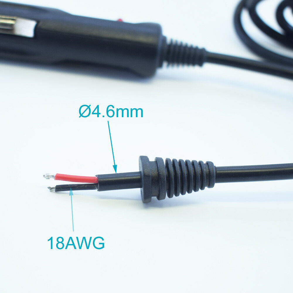 10pcs 12V 18AWG Cigarette Lighter Plug Cable Car Power Supply DIY Pigtail Wire