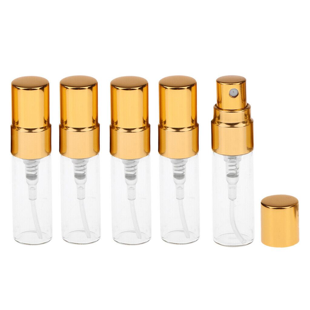 15x Mini Empty Perfume Aftershave Spray Bottles Travel Fine Mist Sprayer 3ml