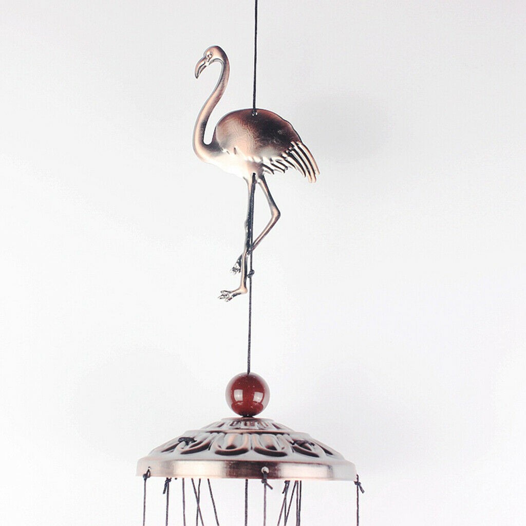 Flamingo Wind Chimes 35in Metal Tubes Wind Bell Home Patio Garden Yard Decor