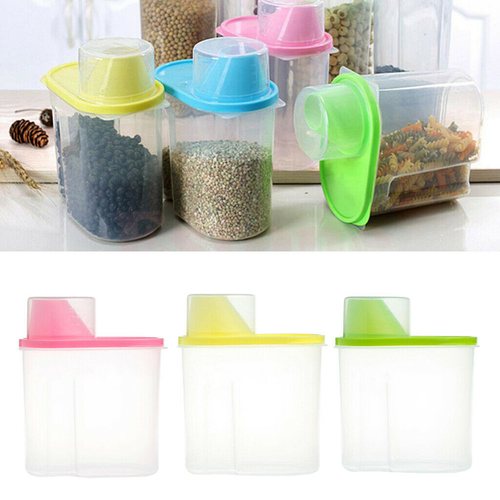 Kitchen Dried Cereal Dispenser Store 2.5L Food Storage Box Safe Containers