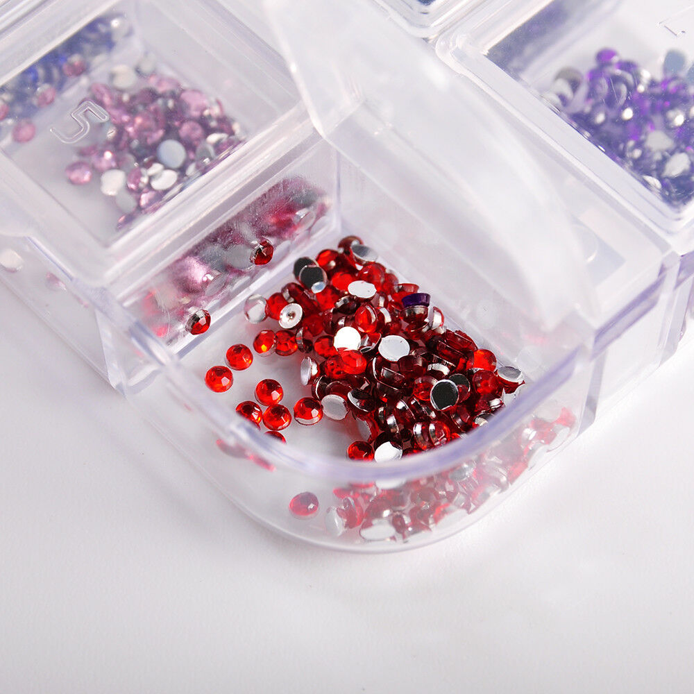 3000pcs Charm Nail Art Rhinestones Glitters Acrylic Wheel Decor Manicure Tools