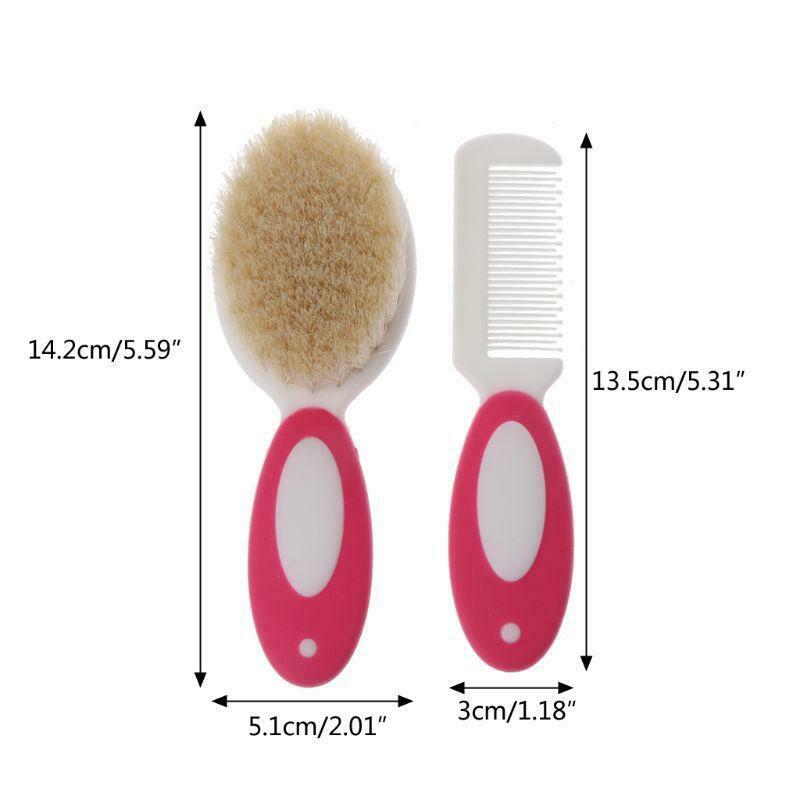 2pcs Portable Soft Newborn Baby Hair Brush Baby Kids Comb Child Hairbrush Sets