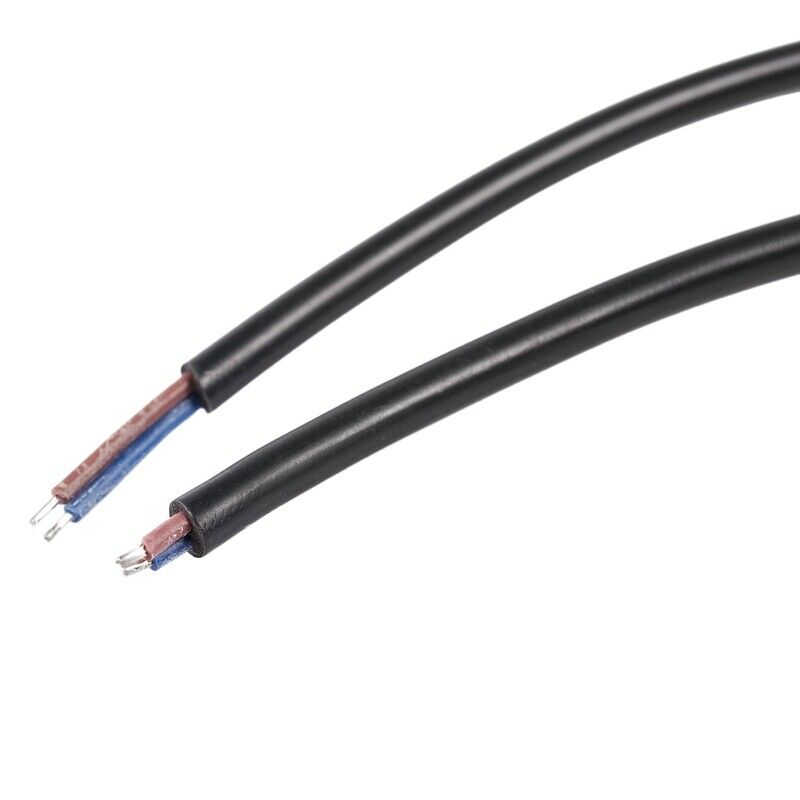 Male Female Plug 2 Pin LED Waterproof Connector Cable Black I7L3