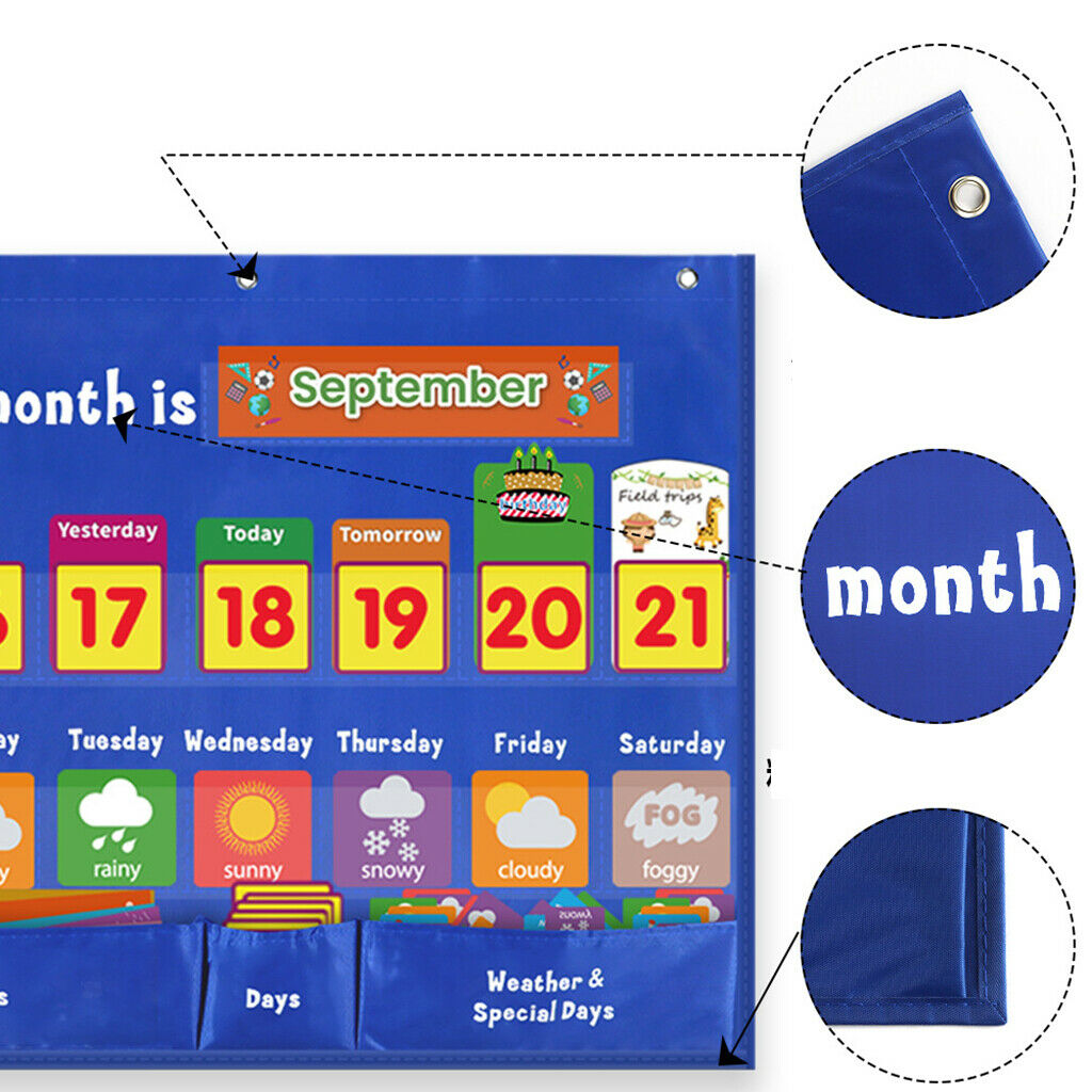 Weekly Weather Pocket Chart Early Education Home School Supplies Kids Gifts