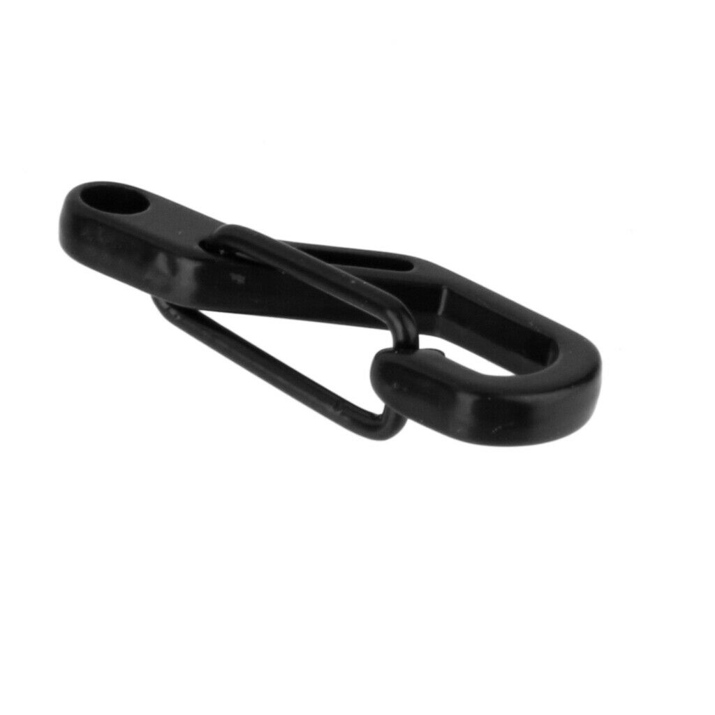 5pcs Climbing Hanging Buckle Snap Clip Hook Keychain D Ring Carabiner Black