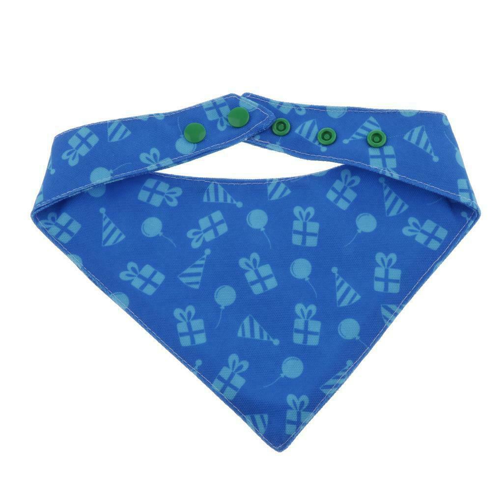 Dog Cat Scarf Cat Dog Decorative Saliva Towel For All Breeds Dog Blue-S